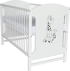 Patut Bebelusi Paula Co-Sleeper Lemn Masiv & MDF 3 Nivele Saltea 120x60 cm
