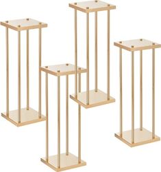 Set 4 suporturi pentru flori Vivatechnix Inaltime 80 cm capacitate max 15 kg Auriu
