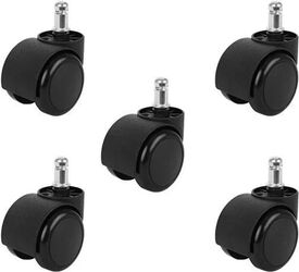 Set role pentru scaun de birou PVC 5 bucăți negru