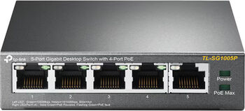 Switch TP-Link cu 5 Porturi Gigabit 4 porturi PoE TL-SG1005P
