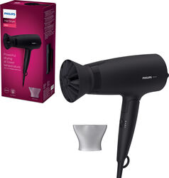 Uscător de par Philips BHD308/10 1600W accesoriu Thermo Protect 3 setări de viteza/temperatura cap de coafare 14 mm Negru