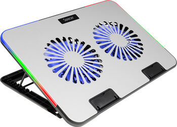 Cooler laptop Spacer SPNS 17 inch 5 trepte RGB Silver SPNS-GAMING-2F-02