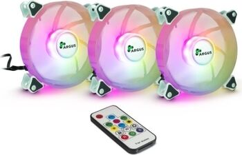 Set ventilatoare PC Inter-Tech Argus RS-06 iluminare RGB 3 x 120mm