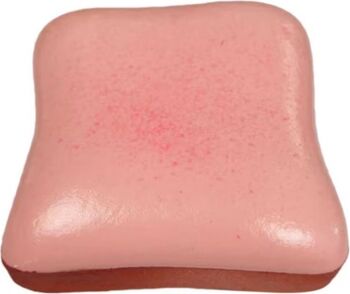 Jucarie antistres squishy paine prajita moale 9x9x3cm roz