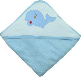 Prosop 80 x 80 cm cu glugă pentru bebeluși Ty i My PBGTM1A Albastru