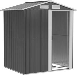 Căsuță/magazie/sopron de grădină pentru depozitare unelte cu structura baza inclusă oțel și PP gri 152x132x188 cm