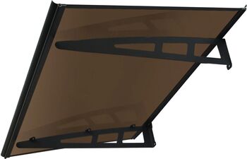 Copertină de Ușă MAPROFI VIVIEN PRO 120x80 cm Bronz din Plexiglas/Acril de 2.7 mm Jgheab Integrat pentru Scurgere