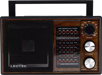 Radio portabil clasic 11 benzi 3W alimentara duala ABS Leotec