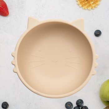 Bol din silicon AppeKids Kitty I - Bubble Beige