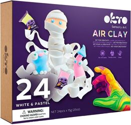 Set de Creație Air Clay Okto 24 culori - White&Pastel