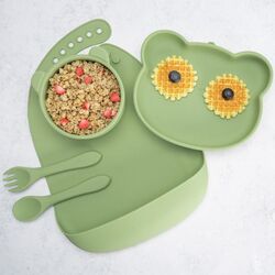 Set Diversificare AppeKids 100 Silicon Panda - Raw Green