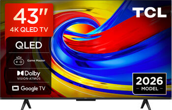 Smart 108 cm 43" 4K QLED TCL LED 43P7L Seria P7L negru UHD HDR