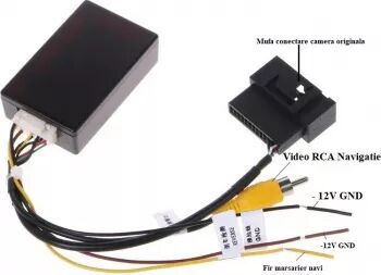 Interfață video camera marșarier pentru navigație aftermarket VW Skoda Seat Audi MI-20