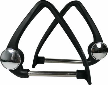Set două brațe mânere scaun directorial design clasic metal negre