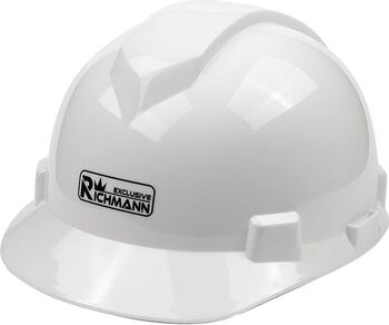 Cască de protecție HDPE alb reglaj in 4 puncte Richmann Exclusive