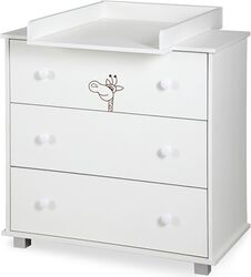 Comoda copii Klups Safari Giraffe Alb