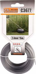 Fir rezerva cositoare trimmer cu inserție metalica DUO tip stea 2.4 mm x 15 m Richmann Exclusive