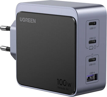 Incarcator rețea Nexode Air Ugreen 100 W 4 porturi gri/negru