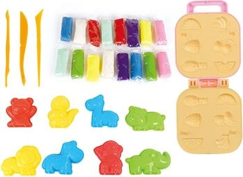 Plastilina Colorata pentru Joaca Creativa Copii cu Forme de Animale si Fructe
