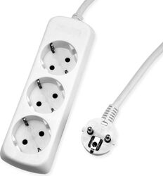 Prelungitor electric cu impamantare și protecție copii 3 prize cablu 1.4 m