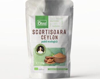 Scorțișoară Ceylon pudra bio 125g Obio