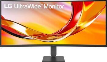 Monitor curbat LED VA LG UltraWide 34U640B-B, 34", WQHD, 144 Hz, AMD FreeSync Premium, HDR10, negru