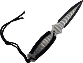 Cutit ninja de aruncat in copaci 18 cm negru
