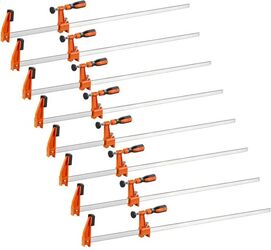 Set 8 x Cleme de fixare pentru lemn deschidere F de 91.4 cm limita de sarcina 272 kg fonta