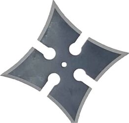 Steluta ninja pentru aruncat la tinta neagră 4 colțuri 6 cm