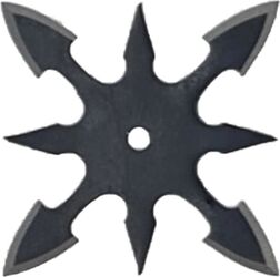 Steluta ninja pentru aruncat la tinta neagră 8 colțuri 6 cm
