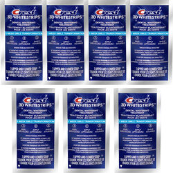 Set 7x Benzi Albirea Dinților Crest 3D White 1 Week Smile Transformation 10 Concentrație Tratament 7 zile 60 min Nivel Albire 8