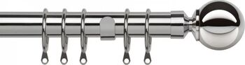 Galerie extensibila din otel pentru perdea 70-120 cm grosime 28 mm Chrome Vivo