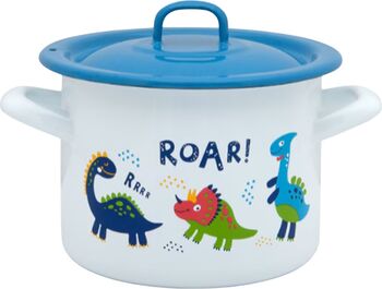 Oală 1.5l cu capac Dino Metalac email/14cm/1.5l — imaginea 2