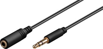 Cablu extensie pentru căști audio AUX Jack 3.5 mm Stereo 1.5m SLIM mama-tata Goobay