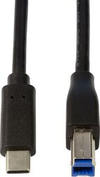 Cablu USB 3.0 B mufa - USB type C mufa 2m negru Logilink CU0163