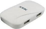 Hub USB 2.0 4 port-uri alb SSK SHU037