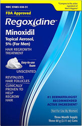 Spumă pentru Creșterea Părului Regoxidine Minoxidil 5 Tratament pentru Trei Luni 3x 60ml