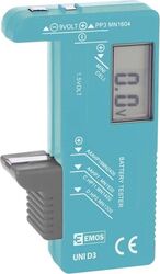 Tester baterie cu display digital AAA AA C D 9 V buton 1.5V VUNI D3 N0322 Emos