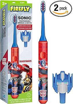 Periuta de dinti sonica copii Firefly Transformers Capac 3D Peri moi Curățare distractiva 1 buc