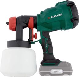 Pistol de vopsit 1000 ml 700ml/min 20V Li-Ion Parkside cu acumulator 2 Ah si incarcator