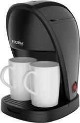 Aparat de făcut cafea Floria ZLN9297 filtru de nailon cupa pentru măsurat 2 cești incluse Negru