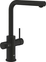 Baterie bucătărie Grohe Blue Pure Minta înaltă tip L dus extractabil filtrare necesită filtru mat negru 30590KF0