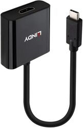 Converter Lindy USB Type C to HDMI 4K60, Supported Bandwidth HDMI 2.0 with 18Gbps, Maximum Input Resolution 3840x2160@60Hz Maximum Output Resolution 3840x2160@60Hz