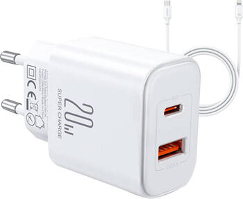 Incarcator Joyroom JR-TCF05 Flash, 20W + cablu C la L 1m (alb)