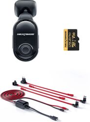 Camera auto DVR inteligenta Nextbase Piqo 1K + kit alimentare permanenta + card 128GB
