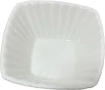 Set 3 platouri servire pătrate Koopman-Excellent Houseware ceramică 9x9x4.3 cm alb