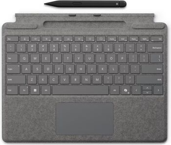 Tastatura Microsoft Surface Pro Type Cover Slim Pen pentru Surface Pro 10/11.Gen./12.Gen Platinum Layout German QWERTZ