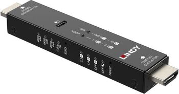 Emulator Lindy HDMI 4K60 Signal Generator Display, Supported Bandwidth 18Gbps, Maximum Resolution 3840x2160@60Hz 4 4 4 8bit, EDID selection 4K60 444, 4K60 420, 4K30 444, 1080p@60Hz
