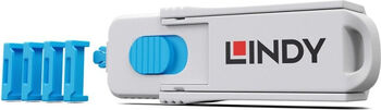 Port blocker Lindy 4xHDMI, material ABS, albastru