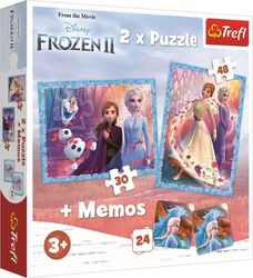 Puzzle Trefl 2in1 Memo Frozen2 Ținutul Misterios